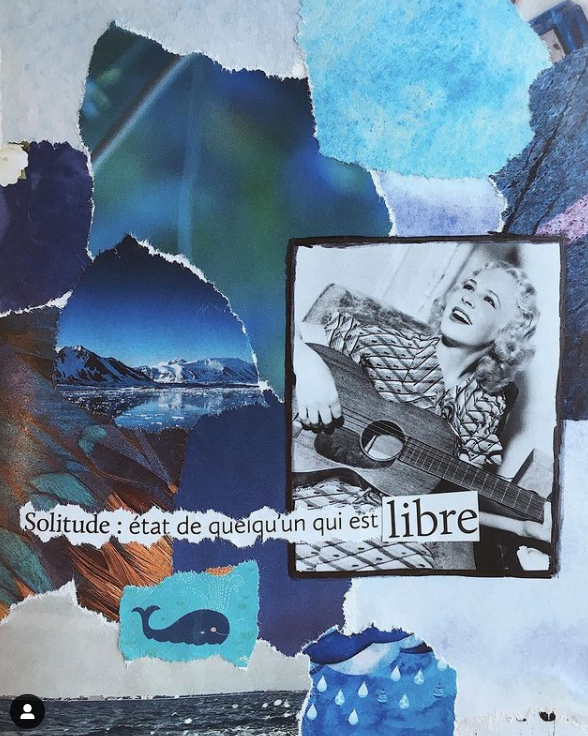 collage bleu magie creative